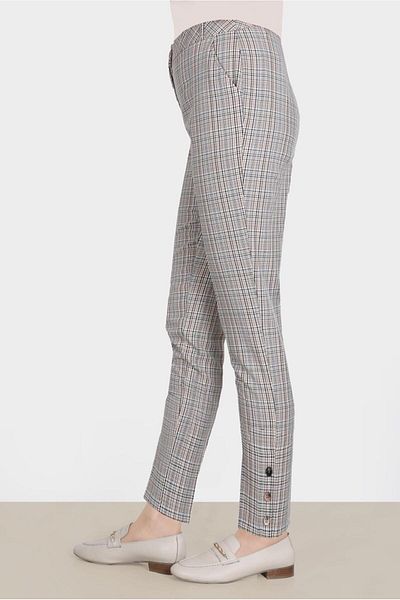 Alvina Plaid Patterned Buttoned Trousers - 70361