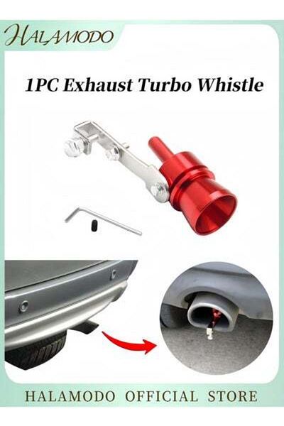 HALAMODO 1PC Exhaust Turbo Whistle Loud Turbo Sound Booster Exhaust Muffler Pipe Aluminum Alloy Whistle Car R