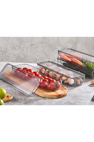 VİP AHMET Vip Ahmet Mina Organizer Plastic Shelf with Transparent Smoked Lid 4X750 ml