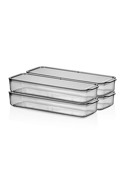 VİP AHMET Vip Ahmet Mina Organizer Plastic Shelf with Transparent Smoked Lid 4X750 ml