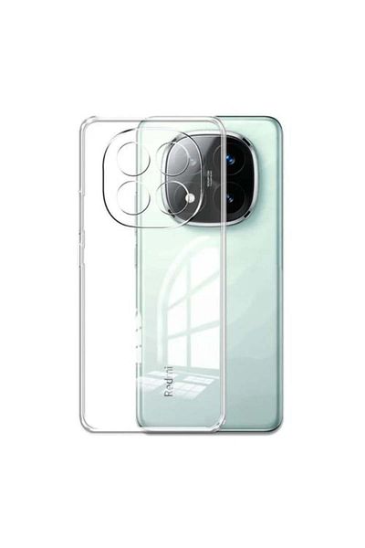 Fibaks حافظة لهاتف Xiaomi Redmi Note 14 Pro 4G مع حماية للكاميرا، غطاء سيليكون شفاف رفيع للغاية ومرن وغير ملون