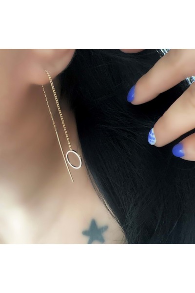ACAR TAKI Steel Earrings with Chain Links - Rose Color Acr3748