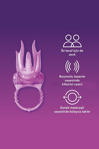 Durex Intense Little Devil Ring Titreşimli Halka + Durex Intense Uyarıcı Jel 10 ml Fırsat Paketi