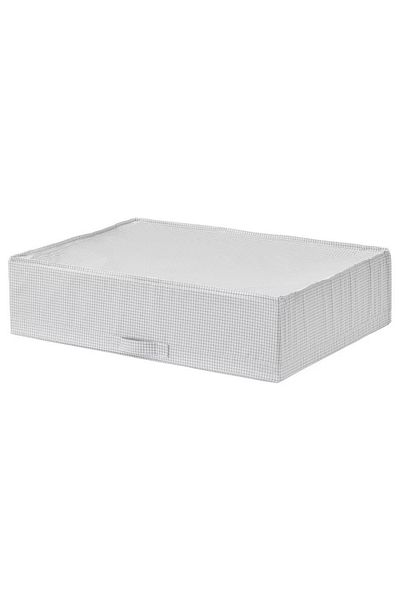 IKEA STUK Storage Case, White/Grey, 71x51x18 cm – Breathable & Dust-Proof Organizer