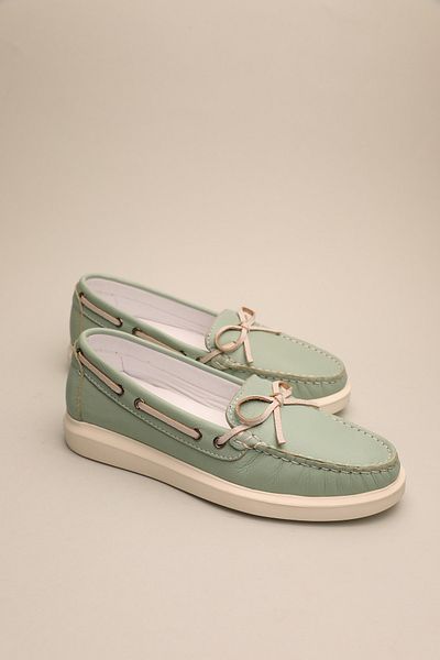 Gondol Mocasini clasici din piele naturala de dama verde apa 36 Ttx.744