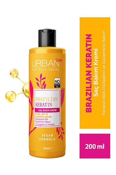 Urban Care Brazilian Keratin Straightening Effective Hair Care Set Set of 5-Vegan