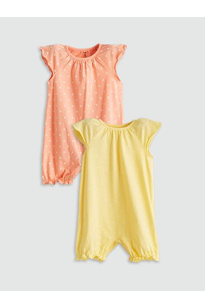 LC Waikiki Sari Crew Neck Baby Girl Jumpsuit 2-Piece
