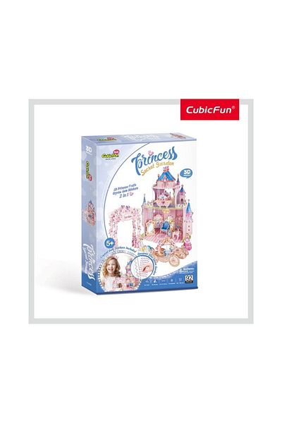 Cubic Fun Cubic Fun - Puzzle 3D si Stickere Gradina Secreta A Printesei 92 Piese