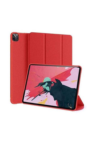 Generic MARGOUN Smart Folio Stand Leather Case Cover for iPad Pro 12.9 inch (2020) 4th Generation Red
