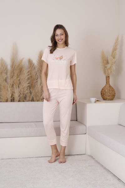 FAMES PİJAMA ΚΟΝΤΟΜΑΝΙΚΕΣ ΓΥΝΑΙΚΕΣ ΚΑΝΟΝΙΚΕΣ ΣΕΤ 100% ΒΑΜΒΑΚΙ 100% ΒΑΜΒΑΚΙ ΚΟΝΤΟΜΑΝΙΚΕΣ