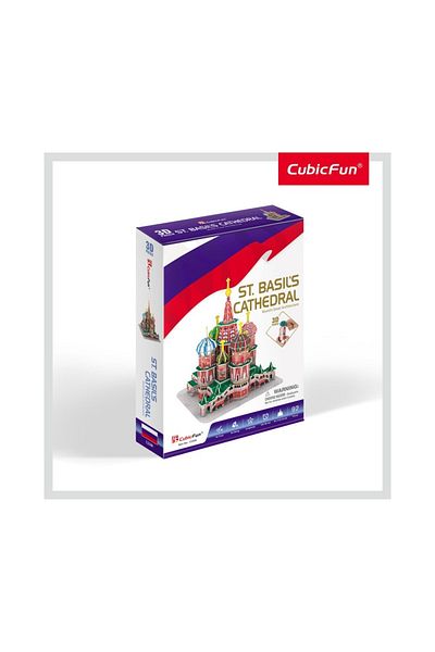 Cubic Fun Cubic Fun - Puzzle 3D Catedrala Sf. Vasile (Nivel Mediu 92 Piese)