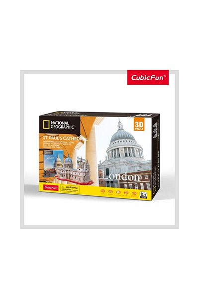 Cubic Fun - Puzzle 3D si Brosura-Catedrala St. Paul 107 Piese
