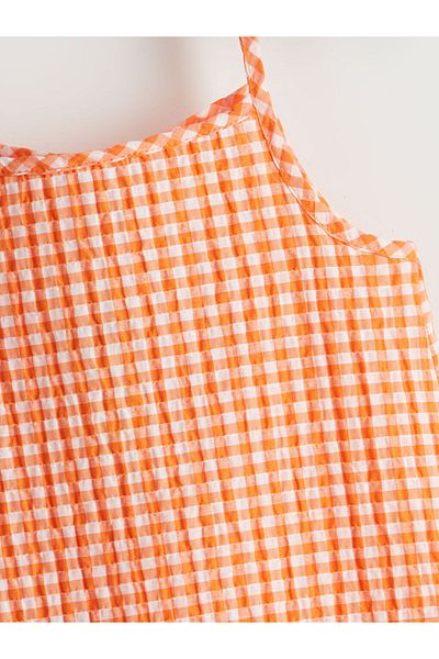 LC Waikiki New Season Plaid Square Collar Girls' Dress - S5M940Z1