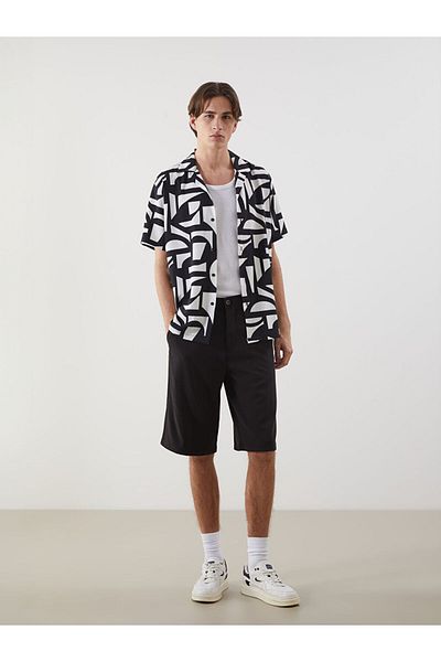 LC Waikiki Regular Fit Short Sleeve Patterned Men's Shirt