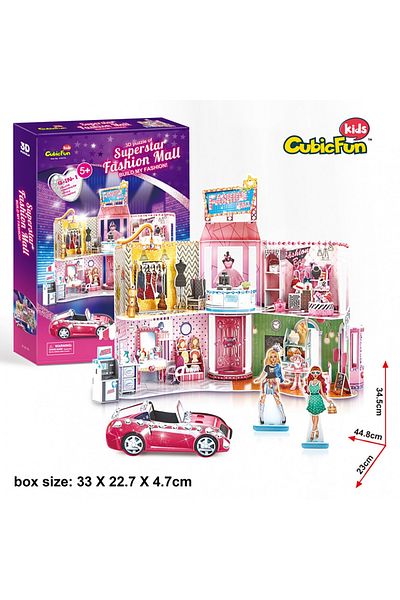 Cubic Fun - Puzzle 3D si Stickere Mall 157 Piese