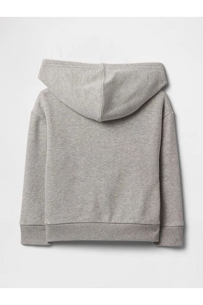 GAP Gray Baby Girl Gap Logo Zippered Cap Sweatshirt