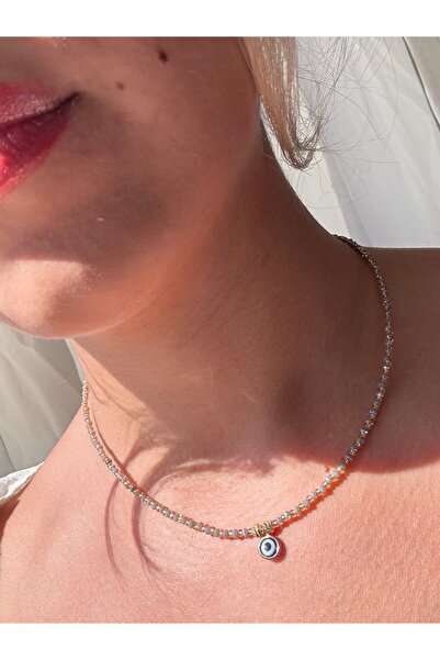 JEWELRY Evil Eye Bead Detailed Necklace