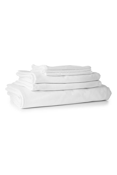 Kotonia Home Cearsaf de pat Kotonia Home Hotel, 100% bumbac, Olandina, Alb, 200x215 cm