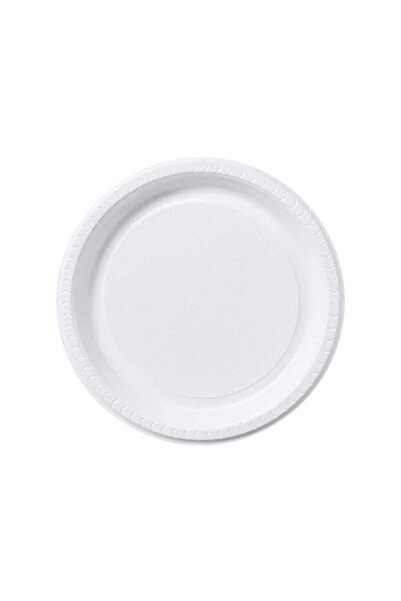 Parti Adresi Plastik Tabak Doğum Günü Parti Tabağı Beyaz 25'Li
