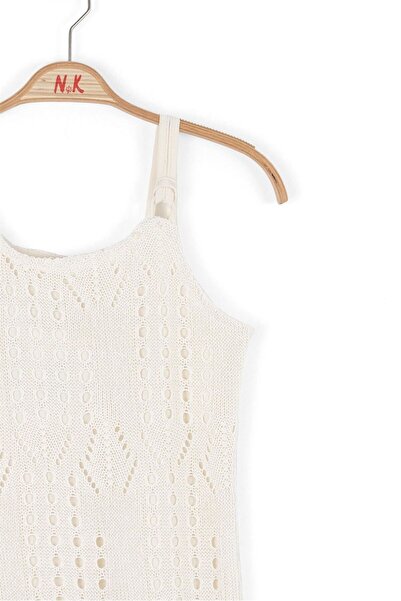 nk kids Summer Knitted Dress - Girl Ecru 78303
