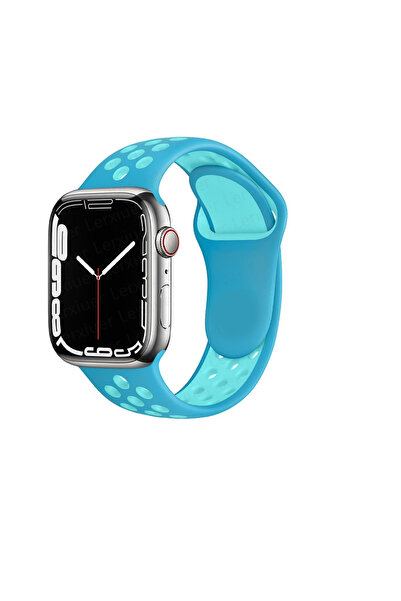 PSGT Apple Watch Seri: 1/2/3/4/5/6/se/7/8/9 (38-40-41MM) Ve Seri 10 (42MM) Uyumlu Silikon Kordon Dilekli