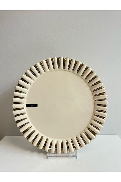 Kosova Gold Cream Presentation Bowl 32 Cmround Geb0-03
