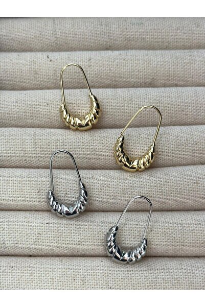 MyladyAccessoriess Burgu Detaylı Premium Serisi Çengel Küpe Gümüş