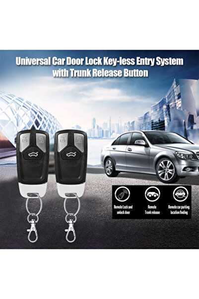 3XR نظام دخول السيارة بدون مفتاح - قفل/فتح عن بُعد، فتح صندوق السيارة، إغلاق النوافذ، عالمي، وميض ضوئي