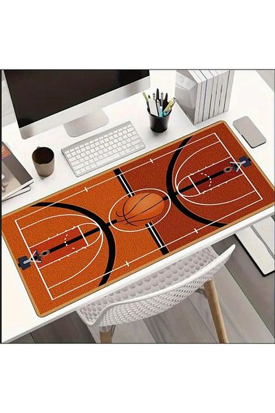 sgeteknoloji 70X30 cm Basketball Court Themed Non-Slip Base Speed Surface Player Mouse Pad Gaming