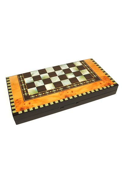 Bıyıklı Tobacco Star Sahra Backgammon - Large Size