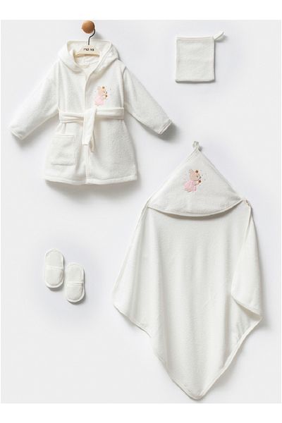 Moi Noi Moi Noi Girl 0-12 Month Mouse Bathrobe Set
