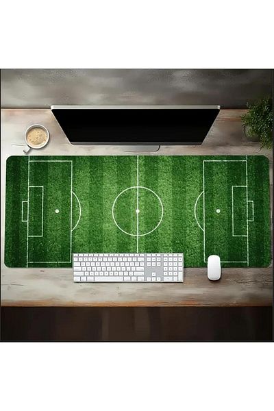 sgeteknoloji 70X30 cm Football Field Themed Non-Slip Base Speed Surface Player Mouse Pad Gaming