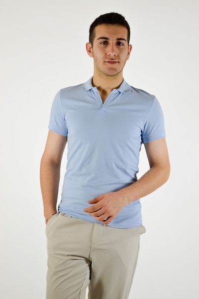 Twister Βασικό μπλουζάκι με κοντό μανίκι Polo Neck