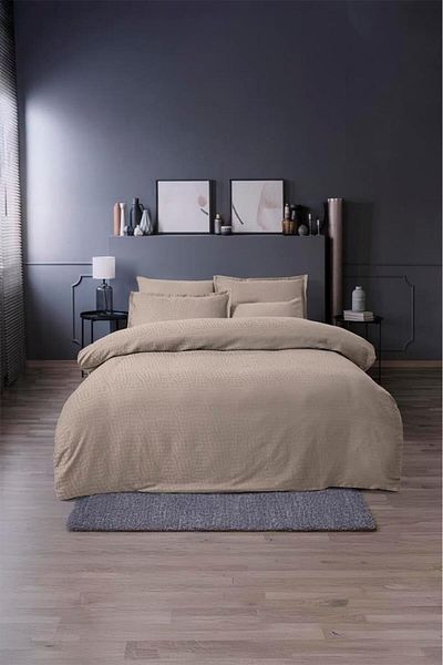 Altınbaşak Σετ Παπλωματοθήκη Διπλό Jacquard Satin Adelya Marble