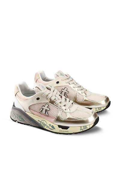 Premiata 7403 Pink+Silver Modeling Tennis Shoes