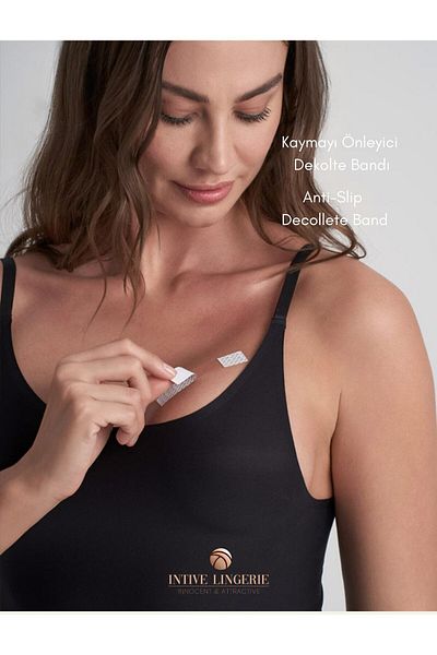 İntive Lingerie Bandă adezivă dublă transparentă, decoltată, anti-alunecare, prietenoasă cu pielea, pachet de 36