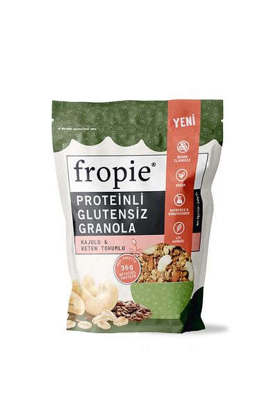 FROPİE Gluten-Free Cashew Flax Seed and Gluten-Free Groundnut Quinoa Granola with Protein Package
