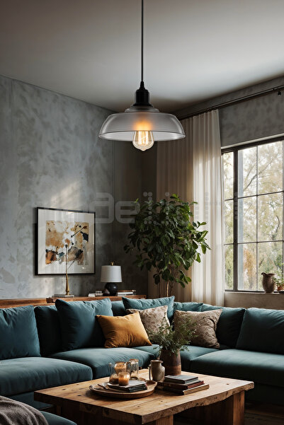 Modelight KARYA FÜME TEKLİ SARKIT (SİYAH TESİSAT SİYAH KUKA) SALON-OTURMA-ÇOCUK-YEMEK-YATAK ODASI-ANTRE-MUTFAK