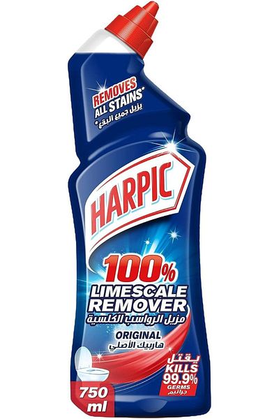 Harpic Toilet Cleaner Liquid Limescale Remover Original, 750ml