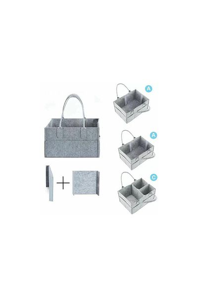 waya Geanta Organizator Scutece si Accesorii copii, bebelusi, WAYA, Pasla, Gri, 38x26x18 cm