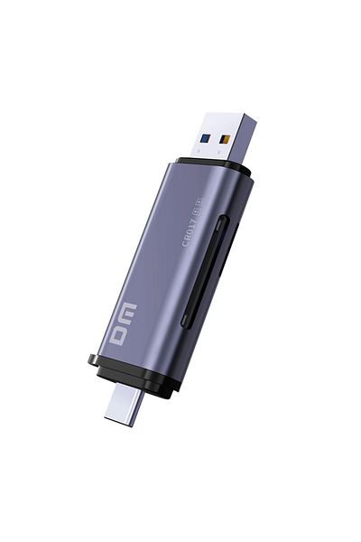 DM Cr017 Usb-A and Type-C Sd Micro Sd Tf Card Reader