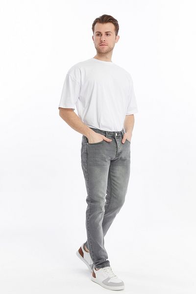 MD MARSHALL DENIM Ανδρικό τζιν παντελόνι με λεπτή εφαρμογή ανοιχτό φόρεμα αλήθειας (RO-4350)