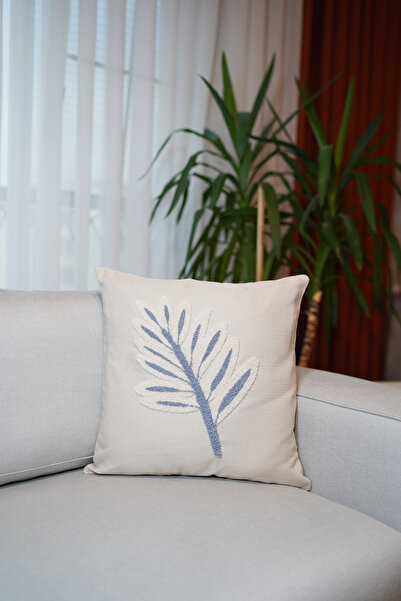 HomeSepet Панч вишитий льняний чохол для подушки з пальмовим візерунком (2 ШТ...
