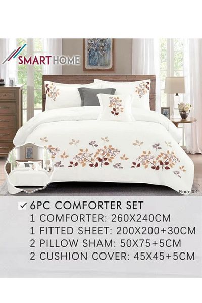 smart home Embroidered two-sided quilt set, two-sided mattress, consisting 6 pieces, 100% microfiber 240x260cm
