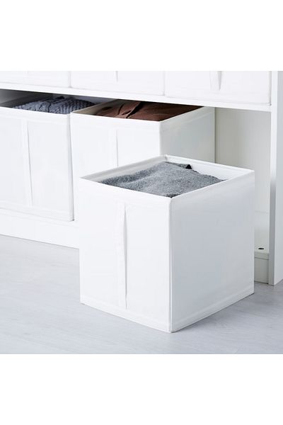 IKEA SKUBB Box, White, 31x34x33 cm – Foldable Storage Solution (3 Pack)
