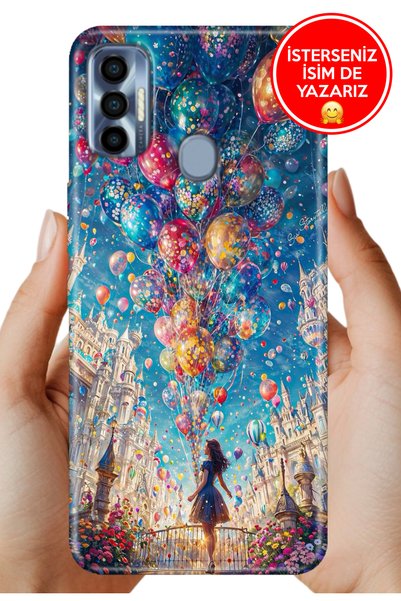 TECNO Spark 7 Pro Kılıf Baskılı Life Style Kapak Silikon Mutlu Kız