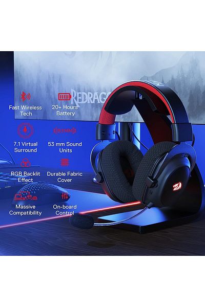 REDRAGON سماعة الألعاب اللاسلكية H510 Pro Zeus-X RGB (صوت محيطي 7.1)
