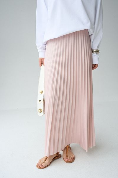 LOOSH Women's Powder Pleated Maxi Skirt
