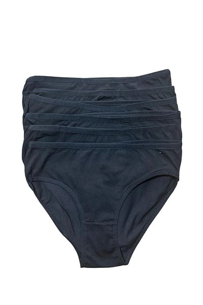 MOSTESS Women's 6-Piece Combed Cotton Bato Black Panties