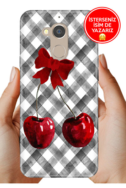 General Mobile GM 8 Kılıf Baskılı Yerli Üretim Kapak Silikon Kiraz Masası